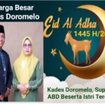 Keluarga Besar Kades Doromelo, Mengucapkan Selamat Hari Raya Idul Adha 1445 H, Mohon Maaf Lahir Dan Bathin