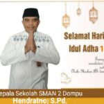 Momentum Kurban, Kepsek SMAN 2 Dompu, Ucapkan Selamat Hari Raya Idul Adha, Mohon Maaf Lahir Dan Bathin