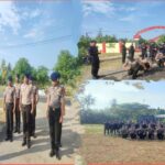 Enam Personil Brimob Dompu Naik Pangkat, Brimob Kompi 2 Lakukan Tradisi Siraman Kembang.