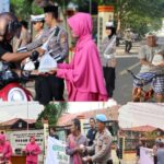 Polres Dompu Semangat Berbagi Berkah Ramadhan, Waka Polres dan Kasat Lantas Ikut Turun Pembagian Takjil
