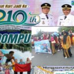 Kepala PKM Soriutu Beserta Rombongan Pawai, Ucapkan Selamat Hari Jadi Dompu Ke-210 Tahun.