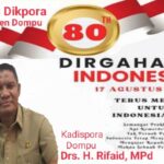 Kadispora Dompu, Drs. H Rifaid, MPd Beserta Jajaranya, Ucapkan Dirgahayu RI Ke-80, Tahun 2025