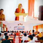 Dampingi Wabup Dompu Sosialisasikan P4GN, Ketua GOW Ingatkan Para Pelajar Jauhi Narkoba.